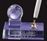 Optical Crystal Globe Pen Set W/ Gold Pen