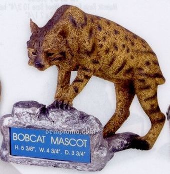 Bobcat School Mascot W/ Plate