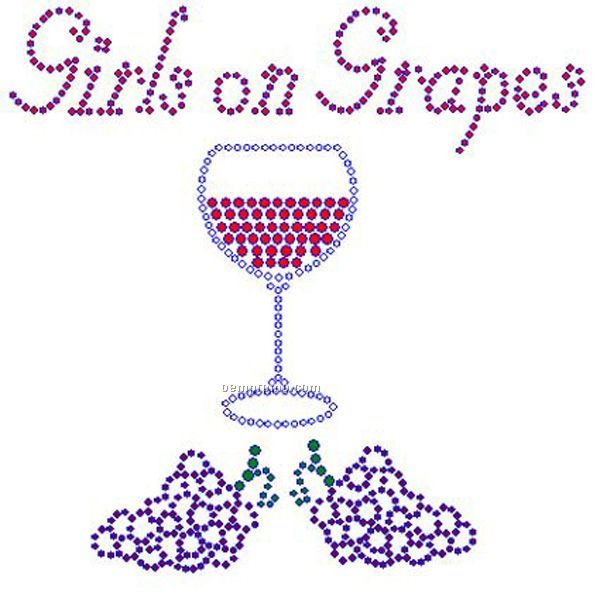 Girls On Grapes Rhinestone Transfer