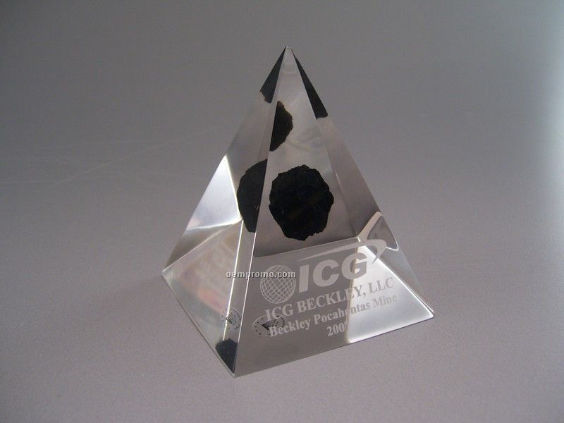 Lucite Embedment Pyramid Award
