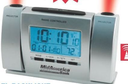 Radio-controlled Dual Projector Alarm Clock
