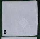 11" Ladies White Handkerchief With Single Ivy Leaf