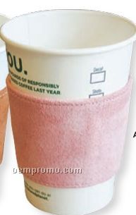Blush Pink Suede Leather Coffee Sleeves