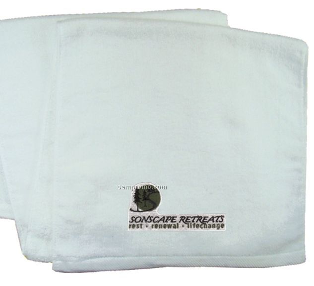 Embroidered White Sports Towel - 5 To 8 Days