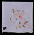 12" Ladies White Embroidered Handkerchief With Small Flowers