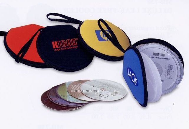 6" Round Neoprene CD Case