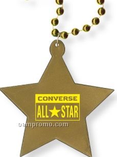 Gold Star Medallion Necklace (Printed)