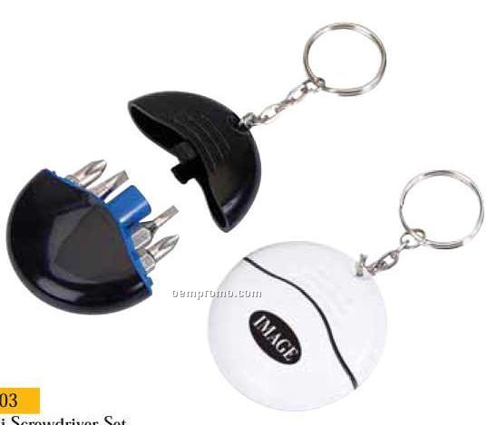 Keychain With Mini Screwdriver Set