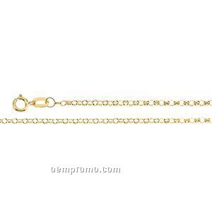 Ladies' 7" 14ky 1-1/2mm Rolo Chain Bracelet