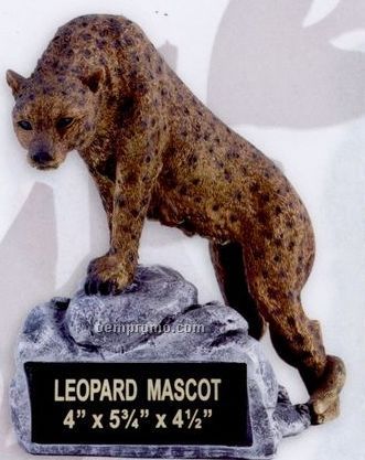 Leopard School Mascot W/ Plate
