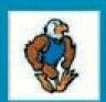 Sport Temporary Tattoo - Muscled Eagle With Blue Shirt (1.5"X1.5")