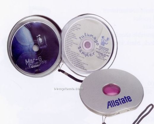 5 1/2" Round Translucent Metal CD Holder
