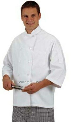Cook's Classics 3/4 Sleeve Twill Chef Coat - White (S-xl)