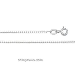Ladies' 7" 14kw 1mm Diamond-cut Bead Chain Bracelet