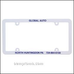 Screened Full View License Plate Frame W/Four Holes