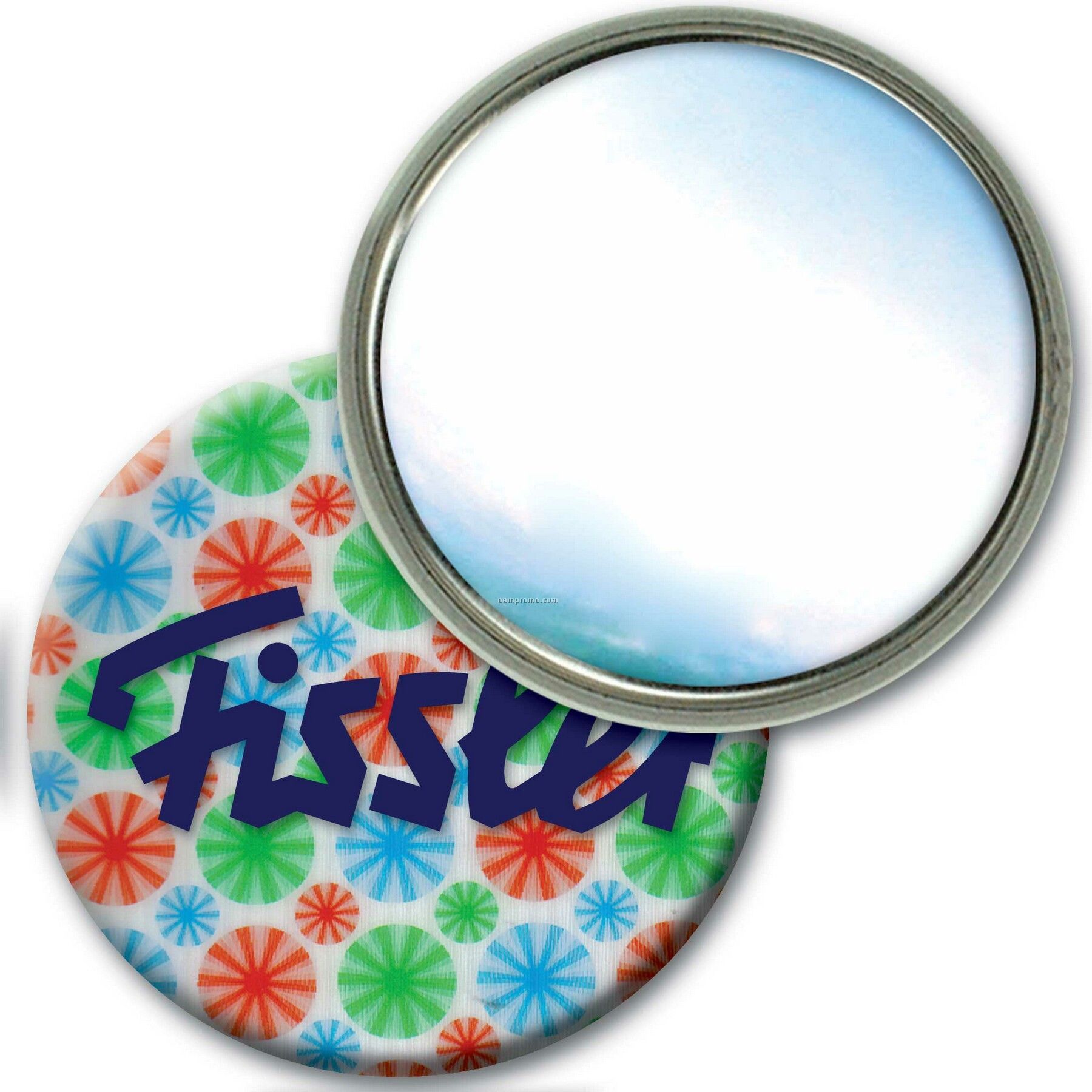 Compact Mirror Lenticular Animated Wheels Effect (Imprinted)