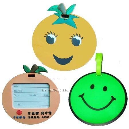 Luggage Tag With Smile Face