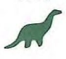 Mylar Shapes Dinosaur (2")