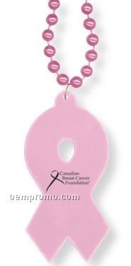 Pink Ribbon Medallion Necklace (Printed)