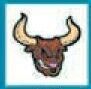 Sport/ Mascot Stock Temporary Tattoo - Longhorn Bull (1.5"X1.5")