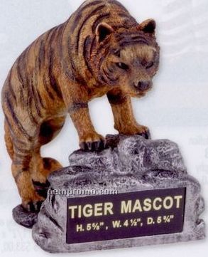 Tiger School Mascot W/ Plate