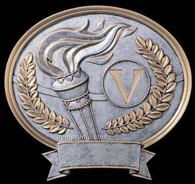 Victory Torch, Oval Legend Plates - 8"