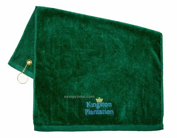 Fusion Embroidered Open Style Towel With Hook & Grommet