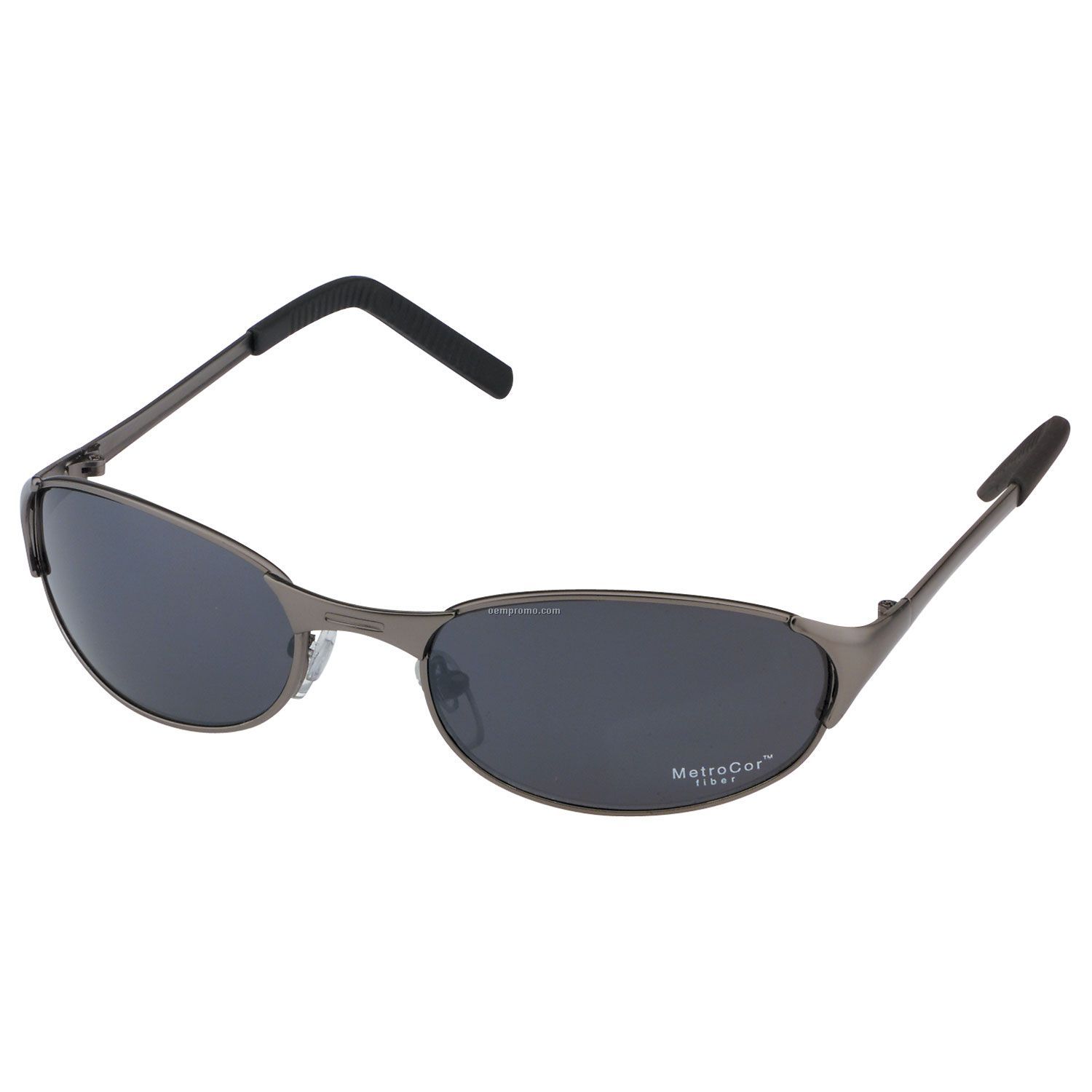 Metal Wraps Backstreet Gun Metal Frame Sunglasses W/ Smoke Lens