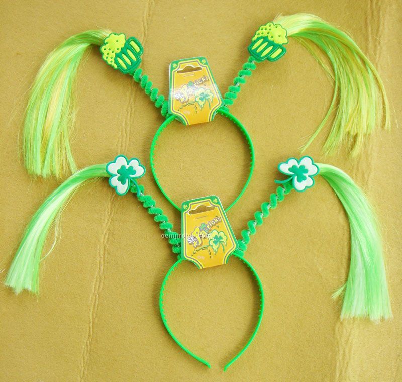 Party Headband - St Patrick Day Icons With Wigs