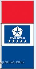 Stock Single Face Dealer Rotator Drape Flags - Five Star Blue