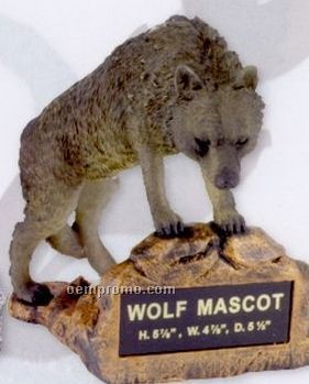 Wolf School Mascot W/ Plate
