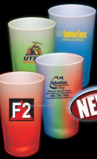 16 Oz. Multi-colored Neon Look Pint Glass