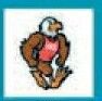 Sport Temporary Tattoo - Muscled Eagle With Red Shirt (1.5"X1.5")