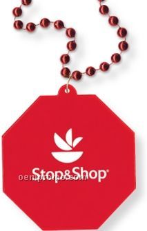 Stop Sign Medallion Necklace (Printed)