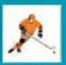 Sport Stock Temporary Tattoo - Hockey Player (1.5"X1.5")