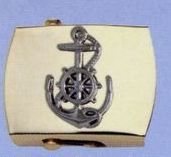 Brass Money Clip (Pewter Anchor & Ship's Wheel)