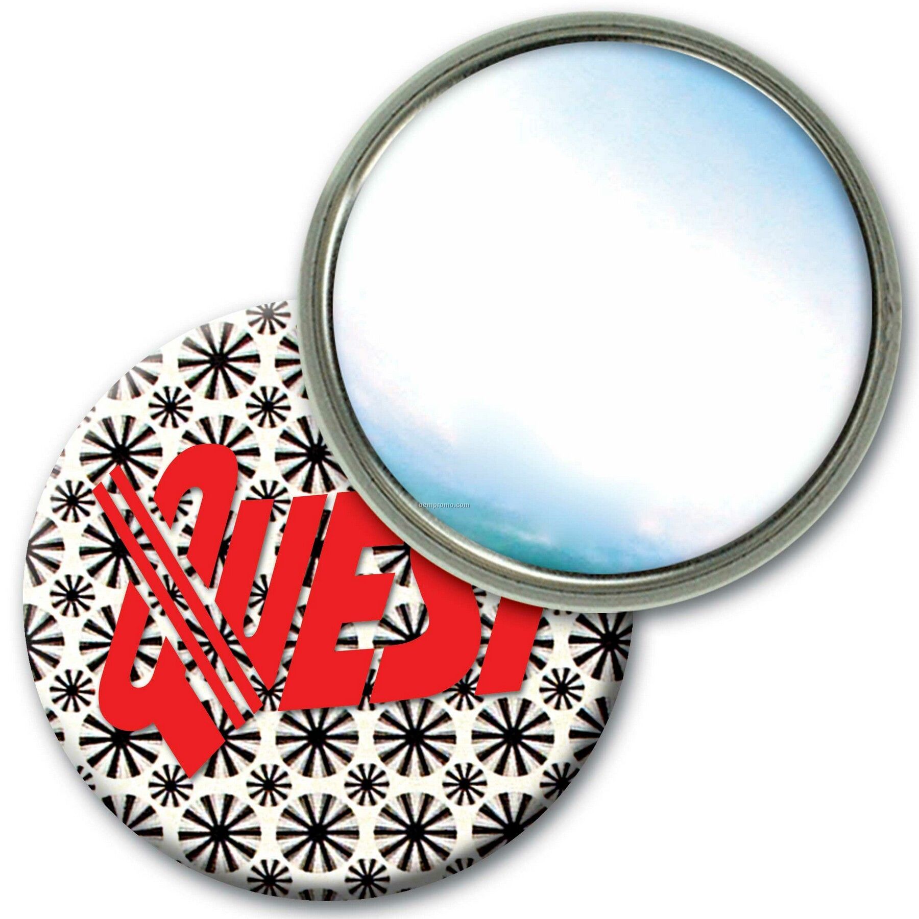 Compact Mirror Lenticular Animated Wheels Effect (Imprinted)