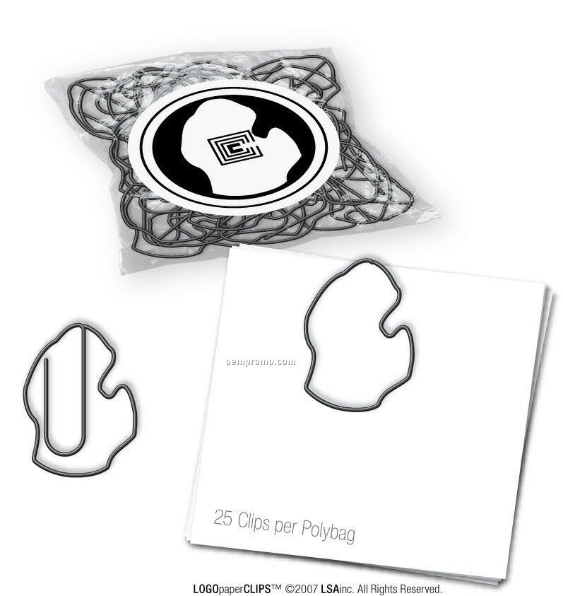 Custom Logo Paper Clips In Poly Bag