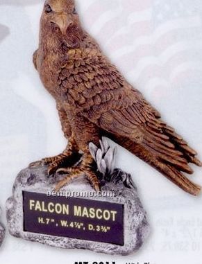 Falcon School Mascot W/ Plate