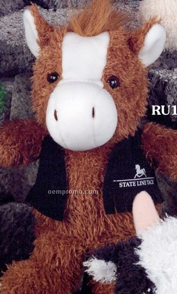 Ruddly Family Stuffed Brown/ White Pony