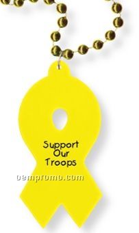Yellow Ribbon Medallion Necklace (Printed)