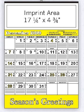 Black & Yellow Bid Calendar (Order After 8/31)