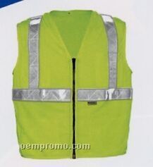 Premium Class II Fluorescent Green Traffic Safety Vest (S/M-2xl) Blank