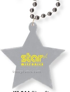 Silver Star Medallion Necklace (Printed)