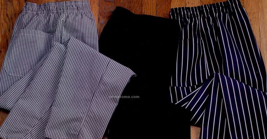 White / Black Check Chef Designs Baggy Chef Pant