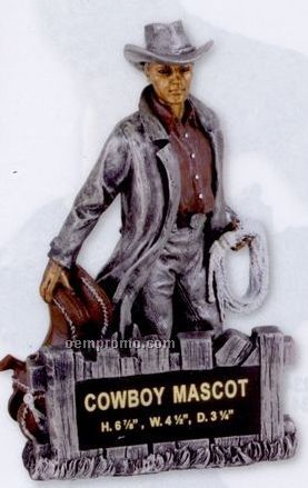 Cowboy School Mascot W/ Plate