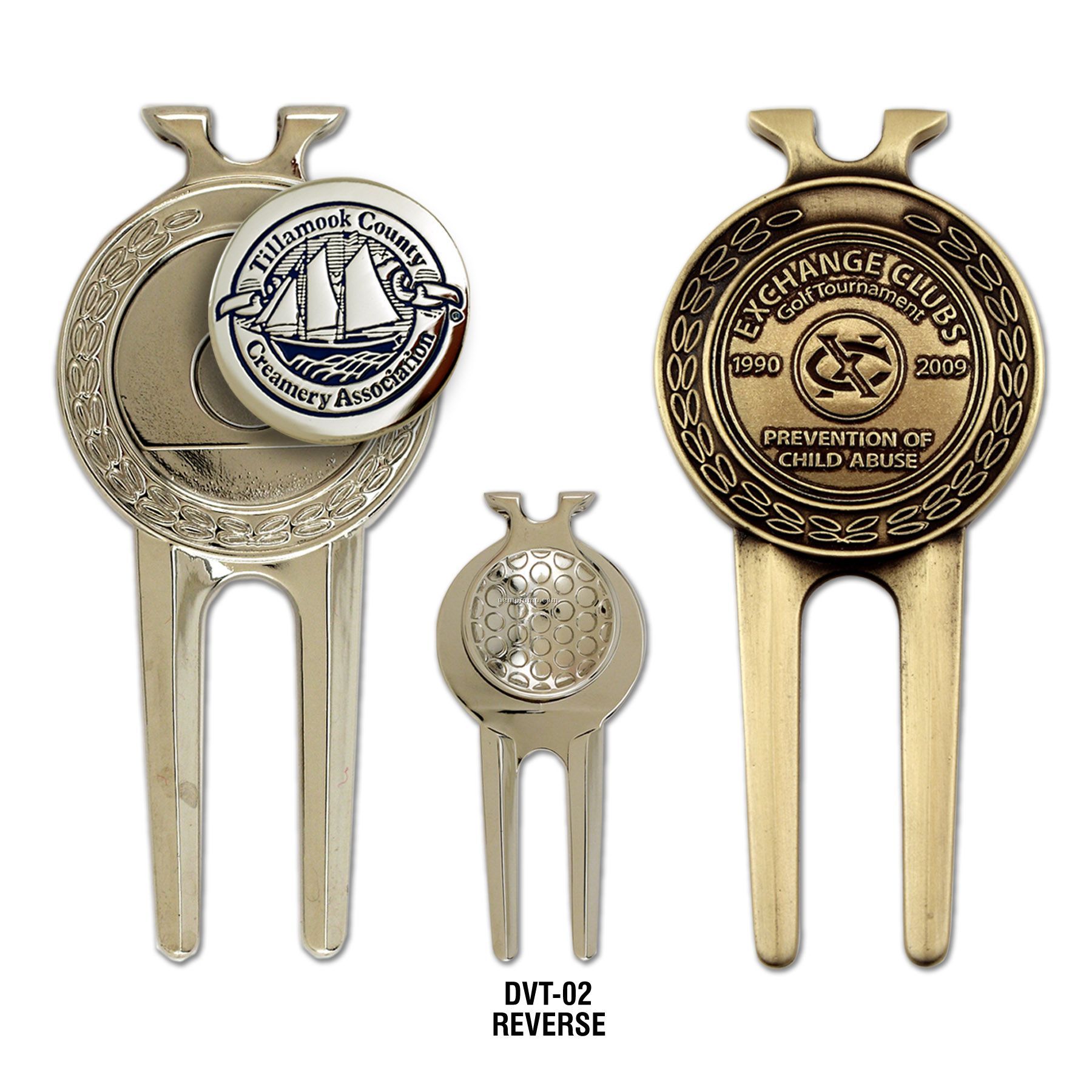 Die Cast Golf Divot Tool With Custom Ball Marker (1