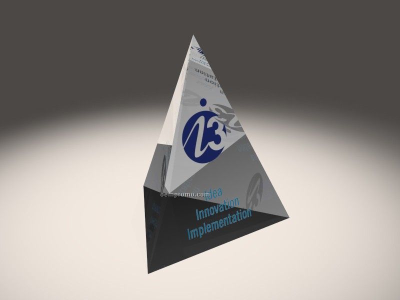 Lucite Embedment Pyramid Award