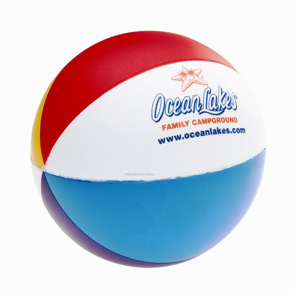 Multi Color Beach Ball Stress Ball