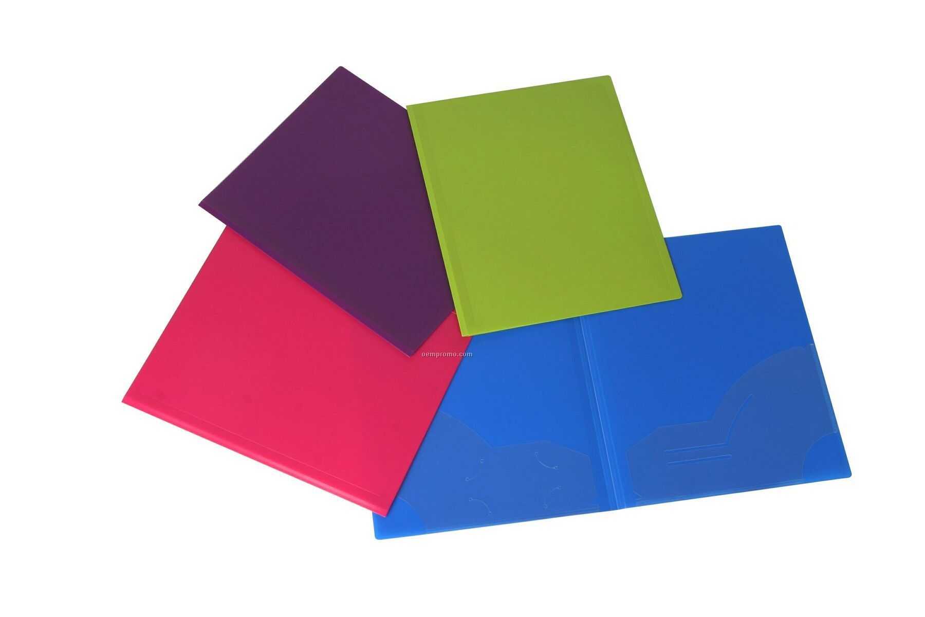 Neon Blue 2 Pocket Folder (11 1/2"X9 1/2")